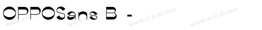 OPPOSans B粗体字体转换